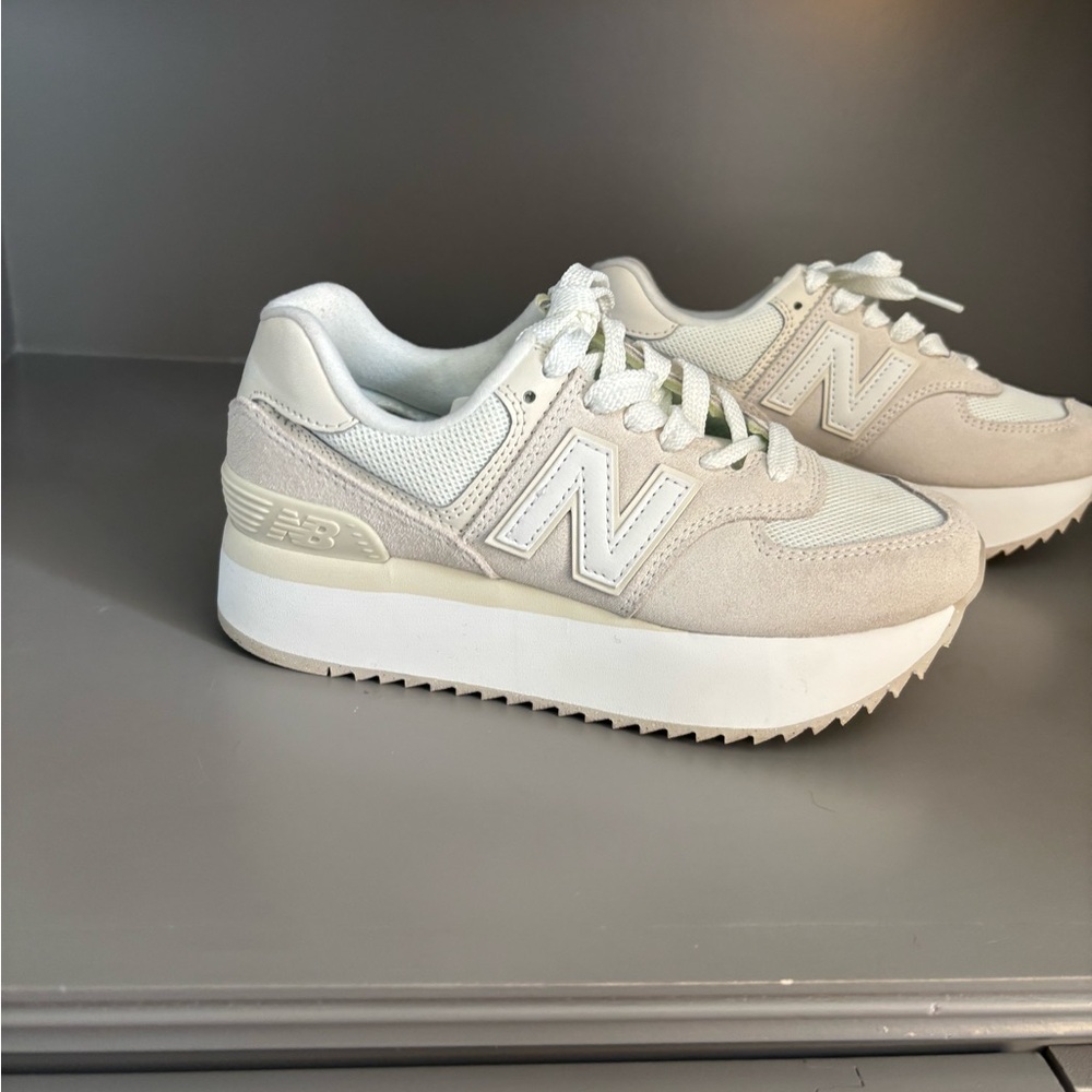 New Balance Women's 574+ Platform Low Top Sneakers